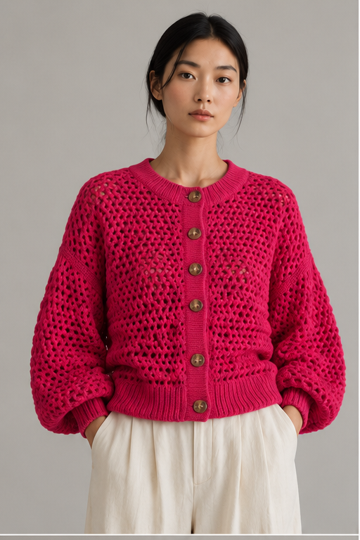 Elara Cardigan Fucia