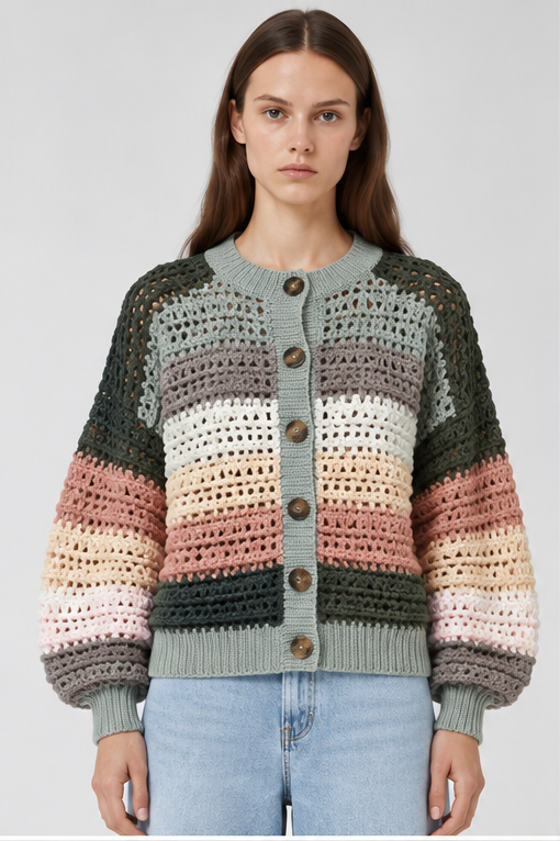 Elara Cardigan Striped