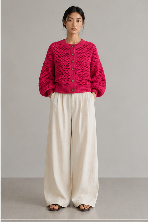 Elara Cardigan Fucia