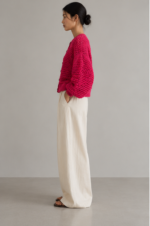 Elara Cardigan Fucia