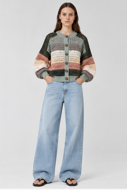 Elara Cardigan Striped
